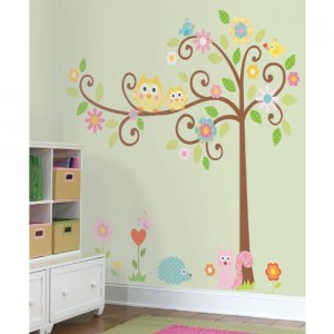 RoomMates RMK1439SLM Raumdekor MegaPack gelockter Baum