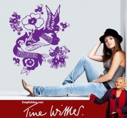 Klebefieber 4339 Wandtattoo Forever Love B x H: 50cm x 58cm Farbe: schwarz (erhältlich in 35 Farben und vielen Größen)