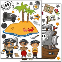 Wandaufkleber Piraten